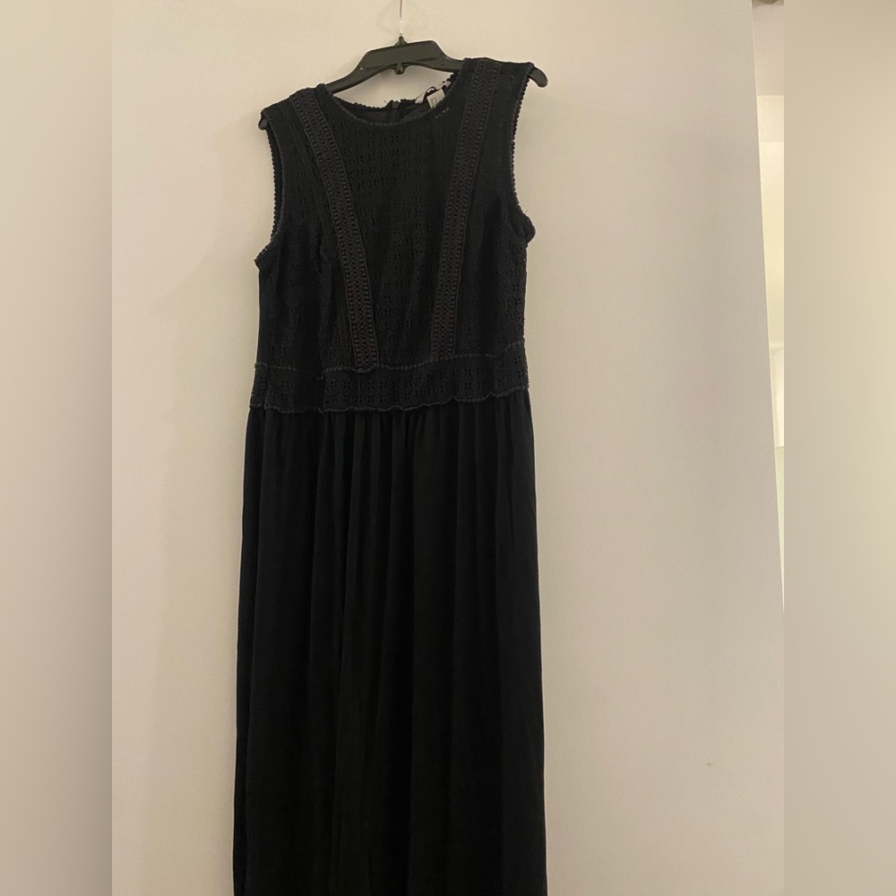 H&M Embroidered Top Maxi Dress